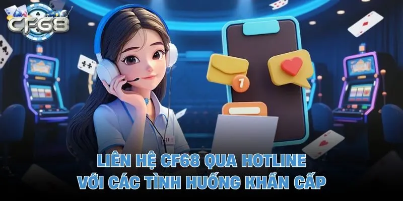 Liên hệ CF68 qua hotline với các tình huống khẩn cấp