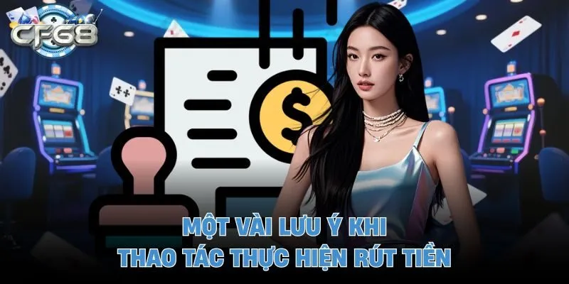 Một vài lưu ý khi thao tác thực hiện rút tiền